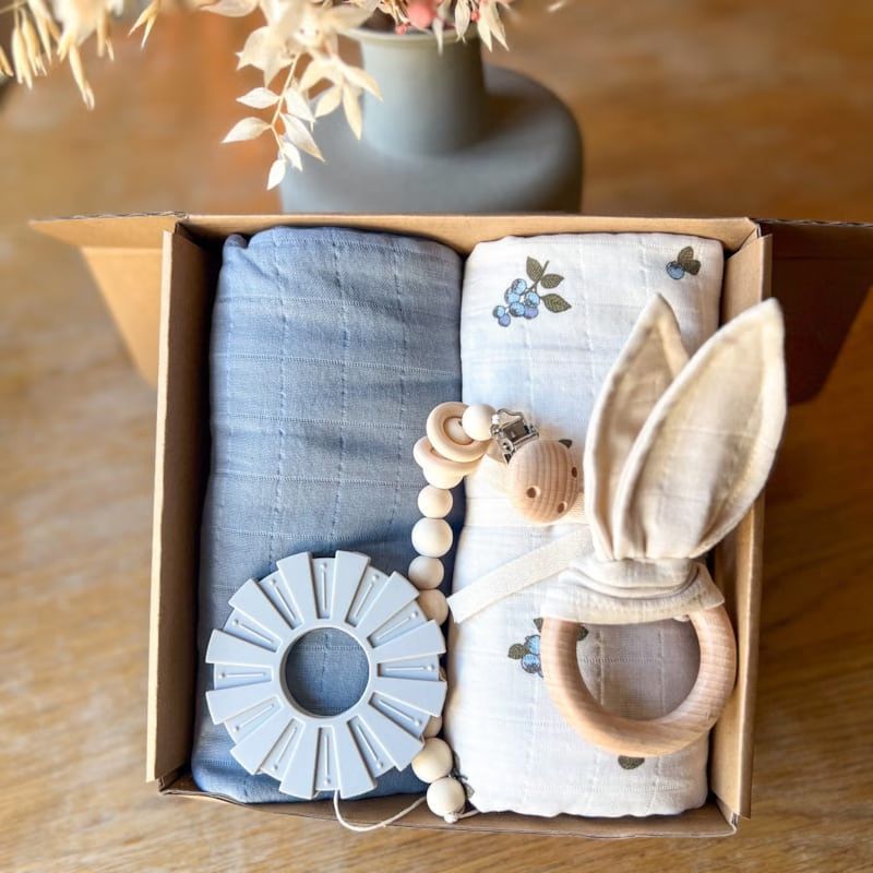Coffret de naissance bébé bleu (A Mes Copines) - Couverture