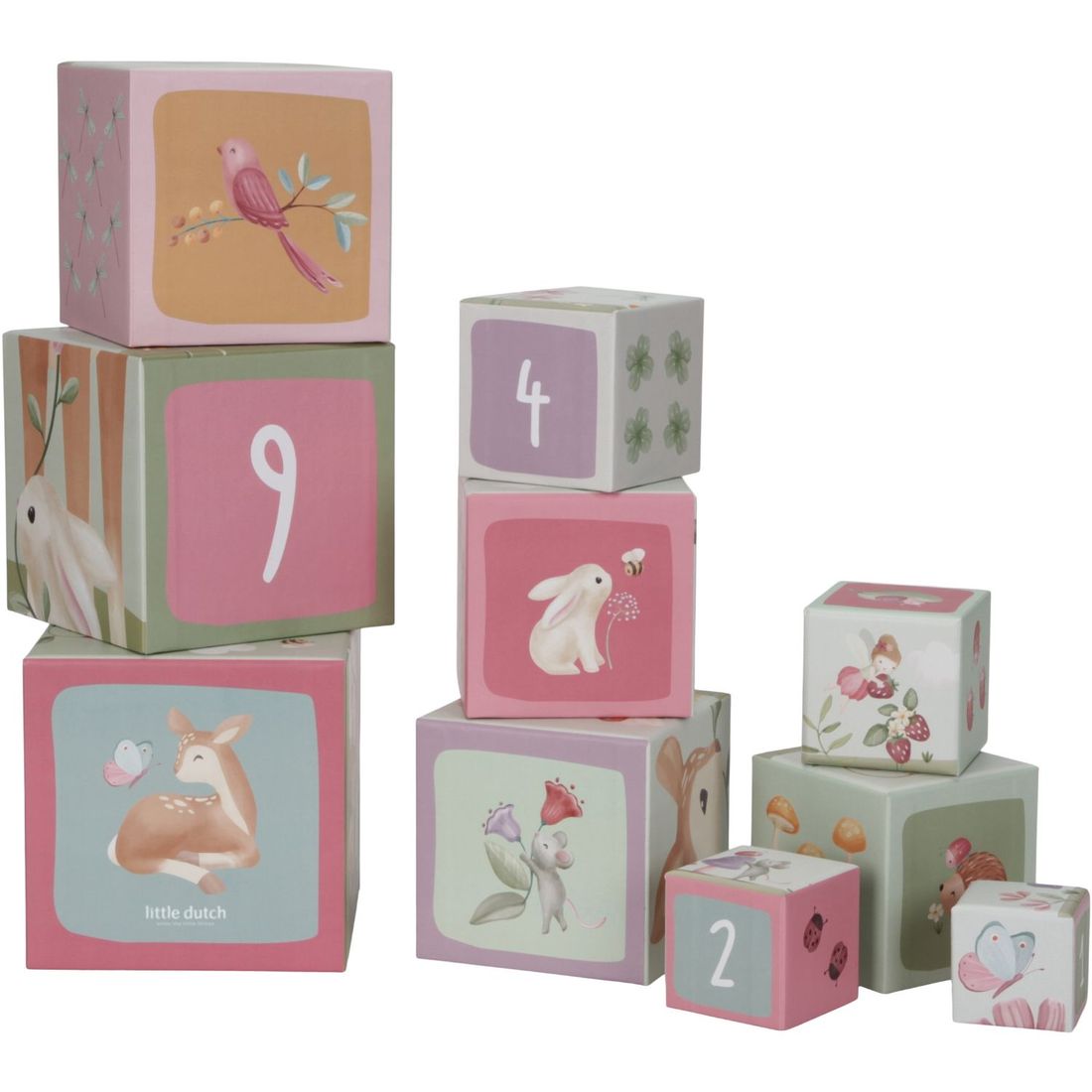 Cubes à empiler en carton FSC Fairy Garden (Little Dutch) - Image 5