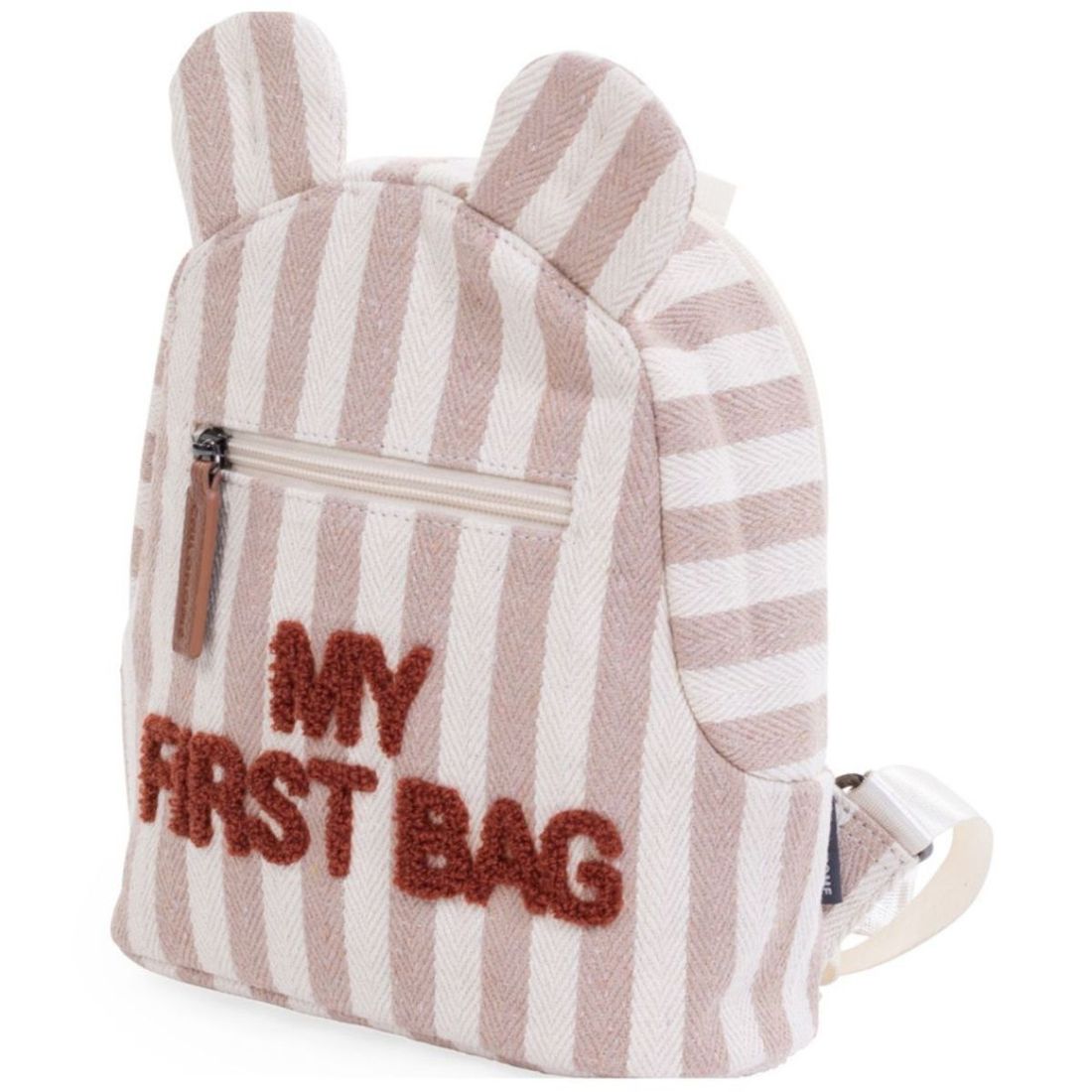 Sac à dos bébé My First Bag rayures nude-terracotta (Childhome) - Image 7