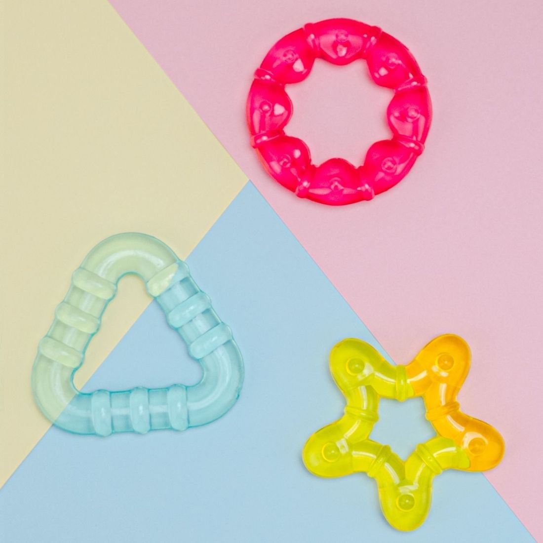 Lot de 3 anneaux de dentition à refrigérer Cool Shapes (Bo Jungle) - Image 4