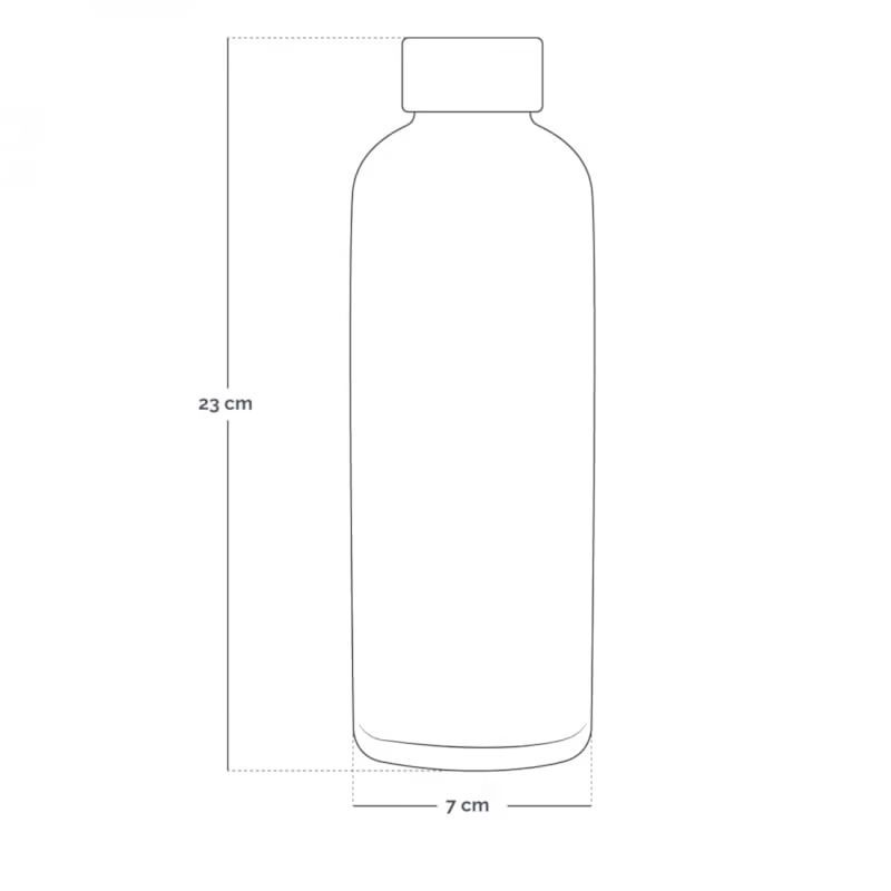 Gourde isotherme 500ml - noir (Vivezen) - Image 1