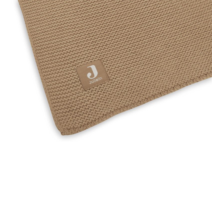 Couverture pour berceau Basic 75x100 cm Knit Biscuit - Marron (Jollein) - Image 1