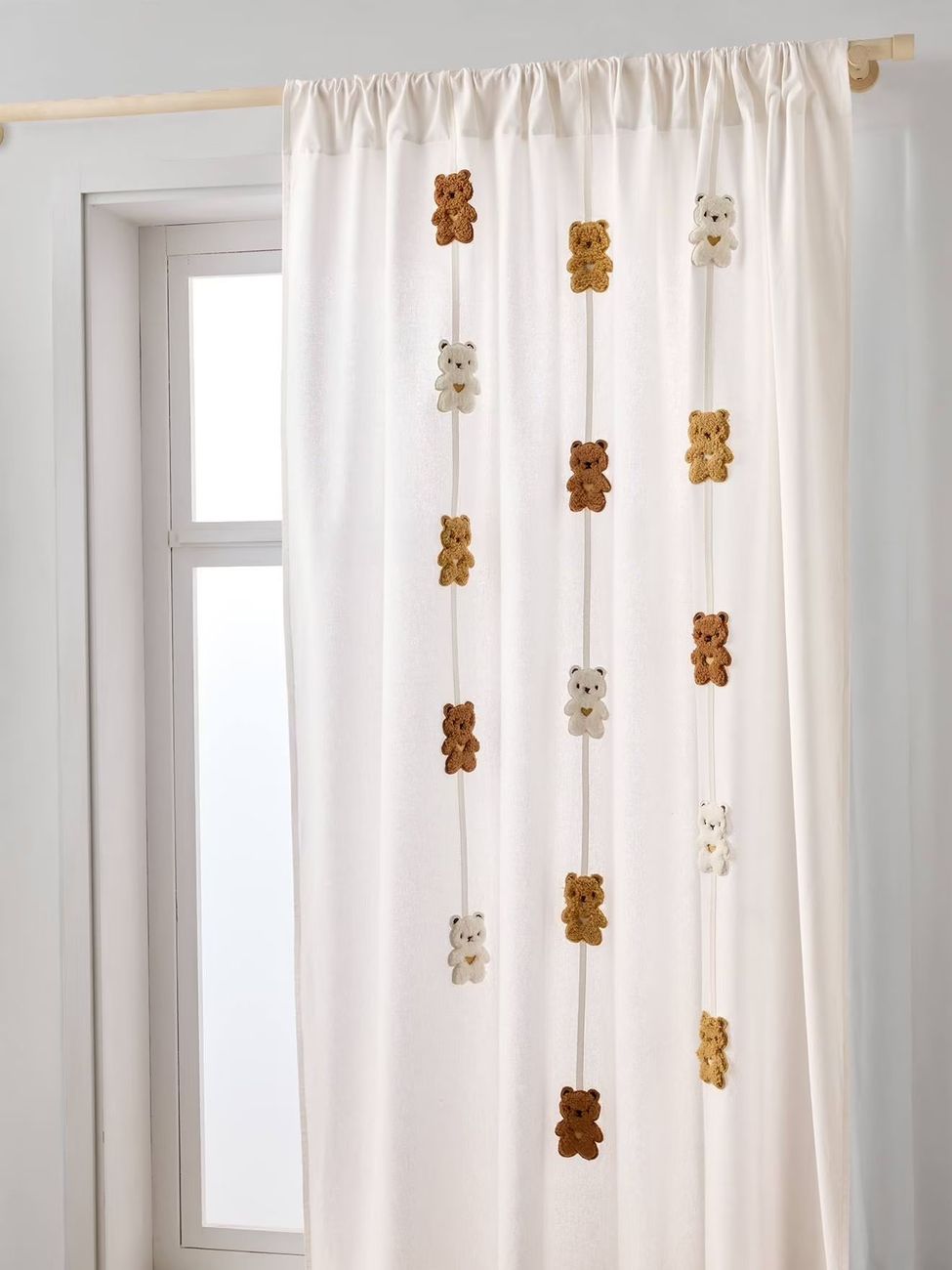Rideau tamisant guirlande OURSON beige (Vertbaudet) - Couverture