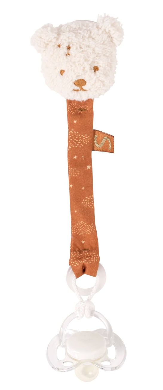 Attache-tétine Bébé - Orsino Blanc/marron (Sauthon) - Couverture