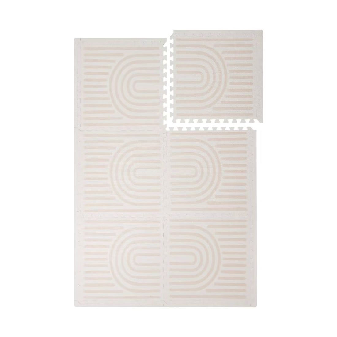 Haven Tapis D'éveil Et De Jeu Bébé Et Enfant Beige À Rayures (ToddleKind) - Image 2