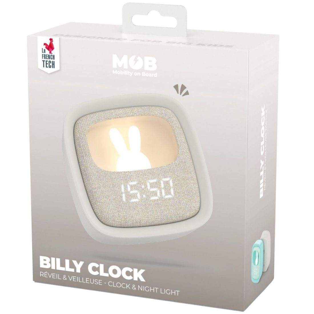 Réveil 2 en 1 Billy Clock Grey (MOB) - Image 7