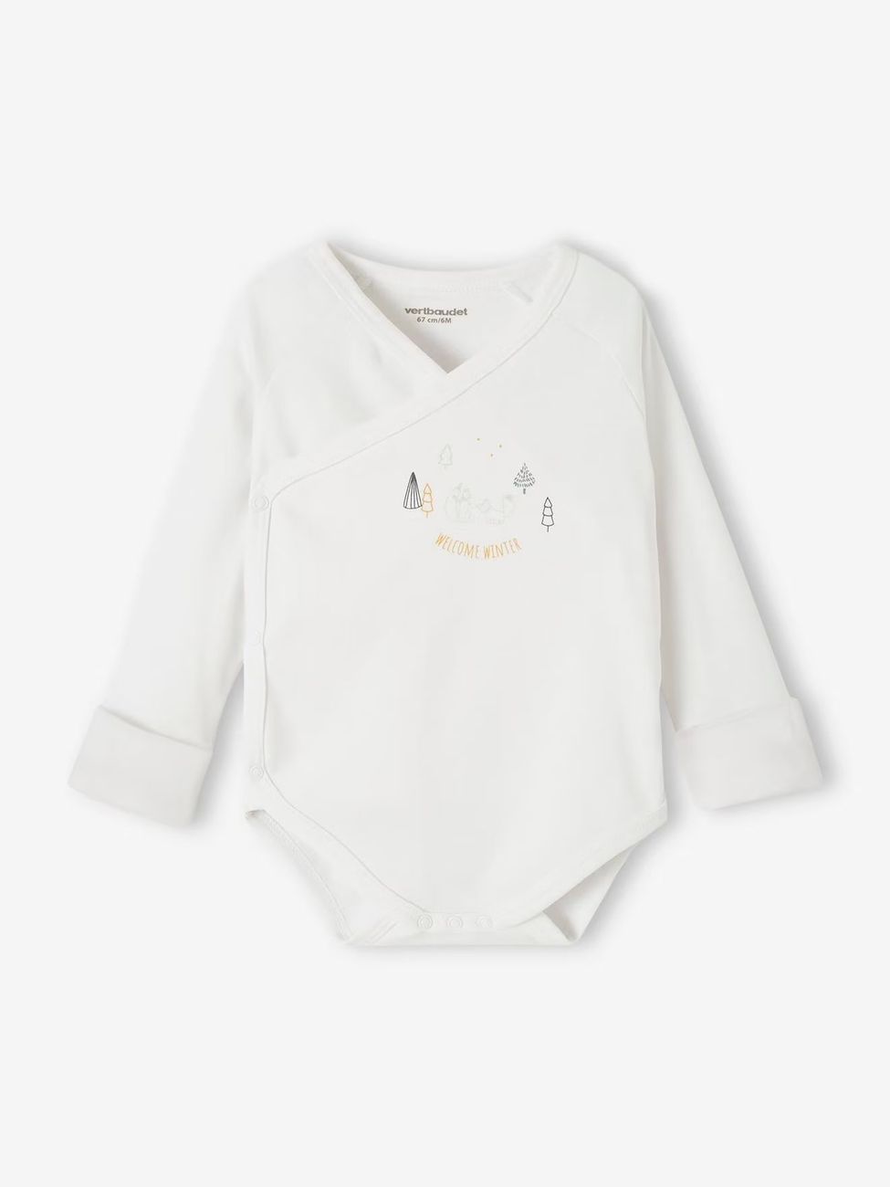Lot de 5 bodies bébé évolutif ouverture naissance bleu grisé (Vertbaudet) - Image 2
