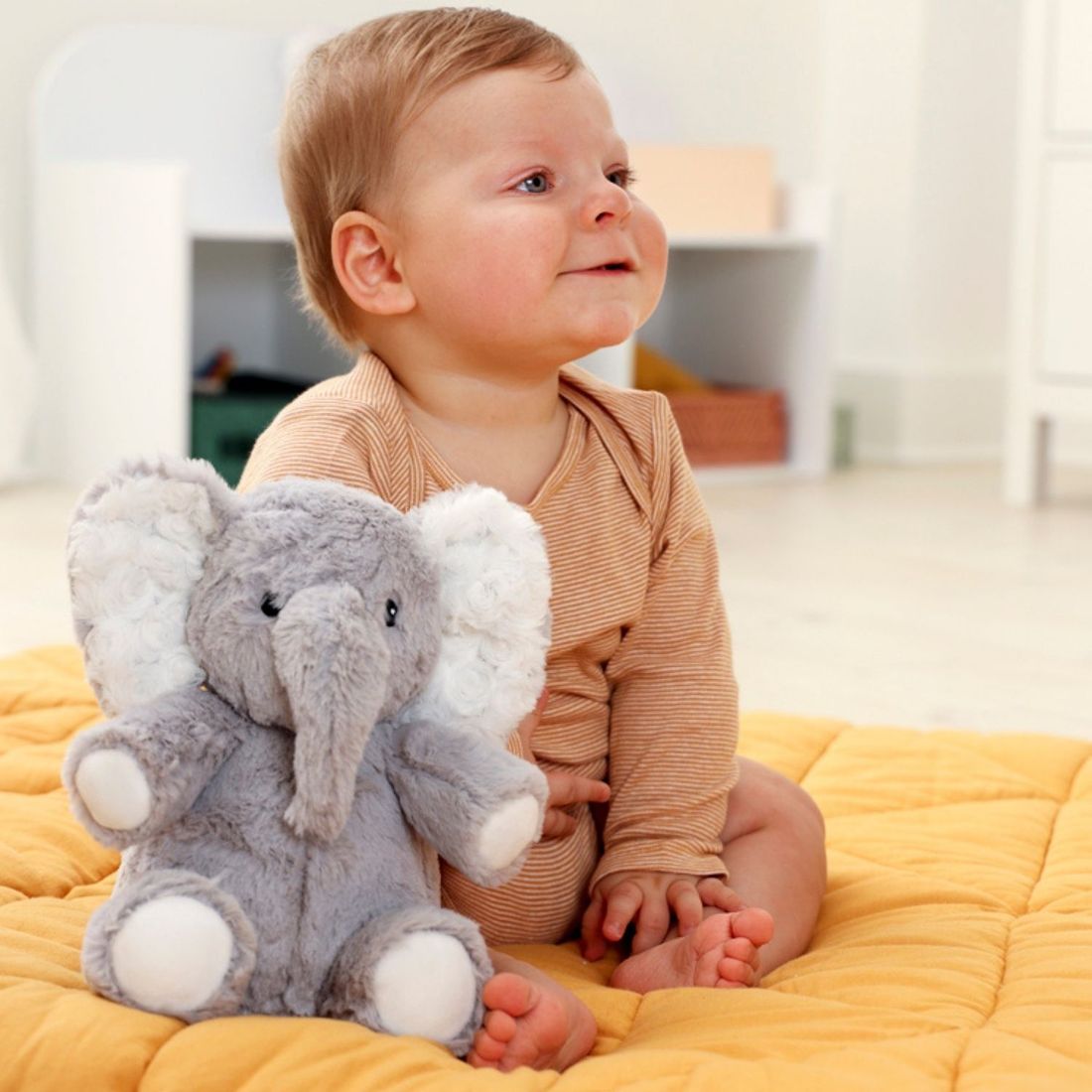Peluche bruit blanc Elliot Elephant On the Go (21,5 cm) (Cloud B) - Image 1