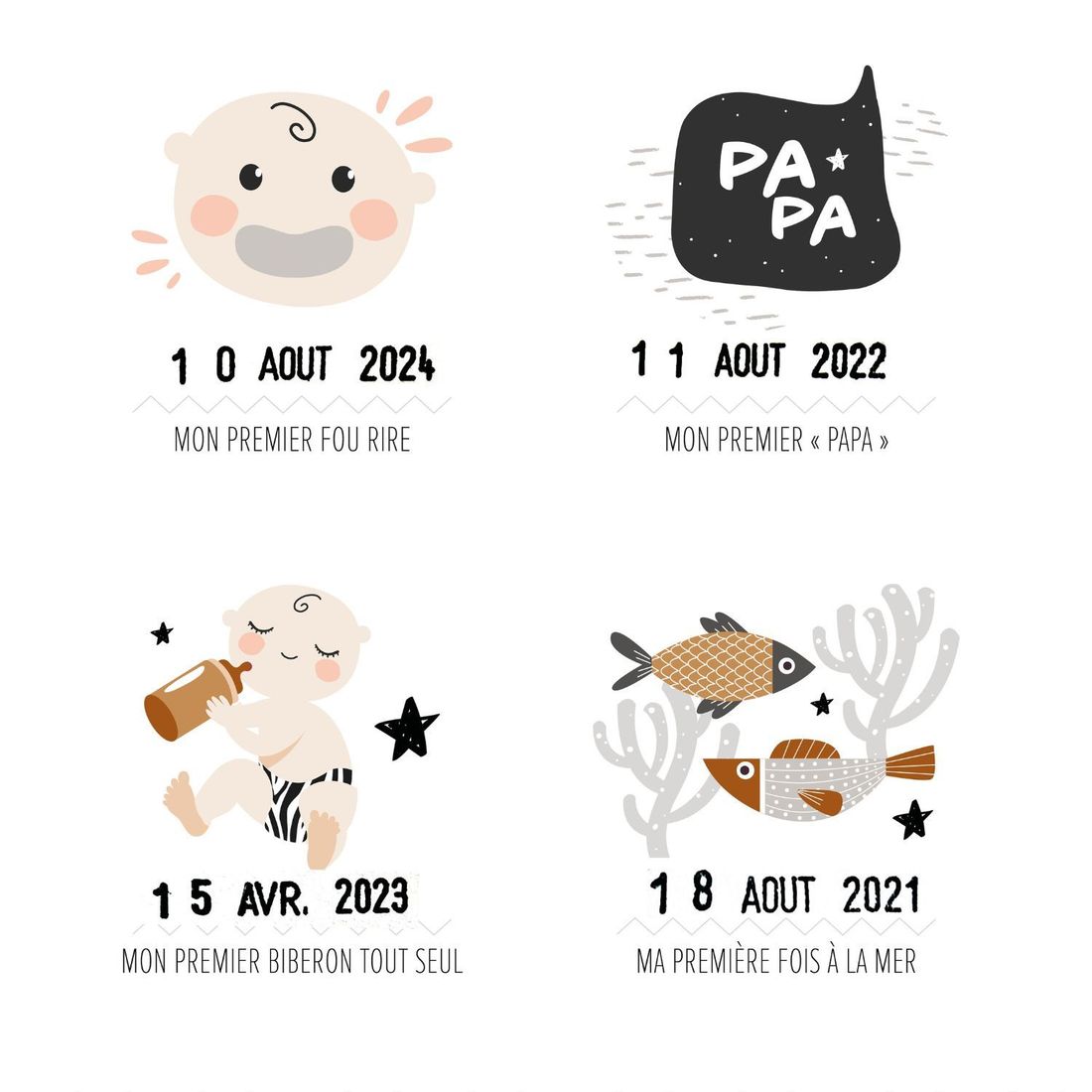 Affiche Mes Premières Fois Originale maman et papa (40 x 50 cm) (Les Petites Dates) - Image 9