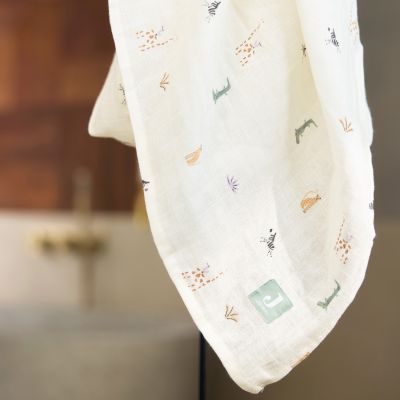 Lot de 3 langes en coton Jungle Jambo (70 x 70 cm) (Jollein) - Image 2