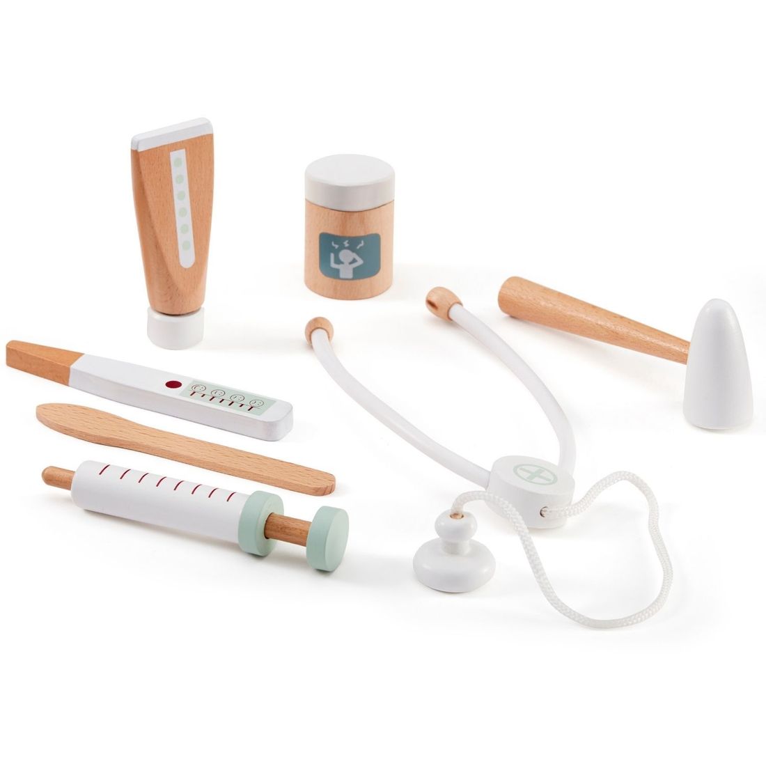 Mallette et accessoires de Docteur en bois blanc (Kid's Concept) - Image 6