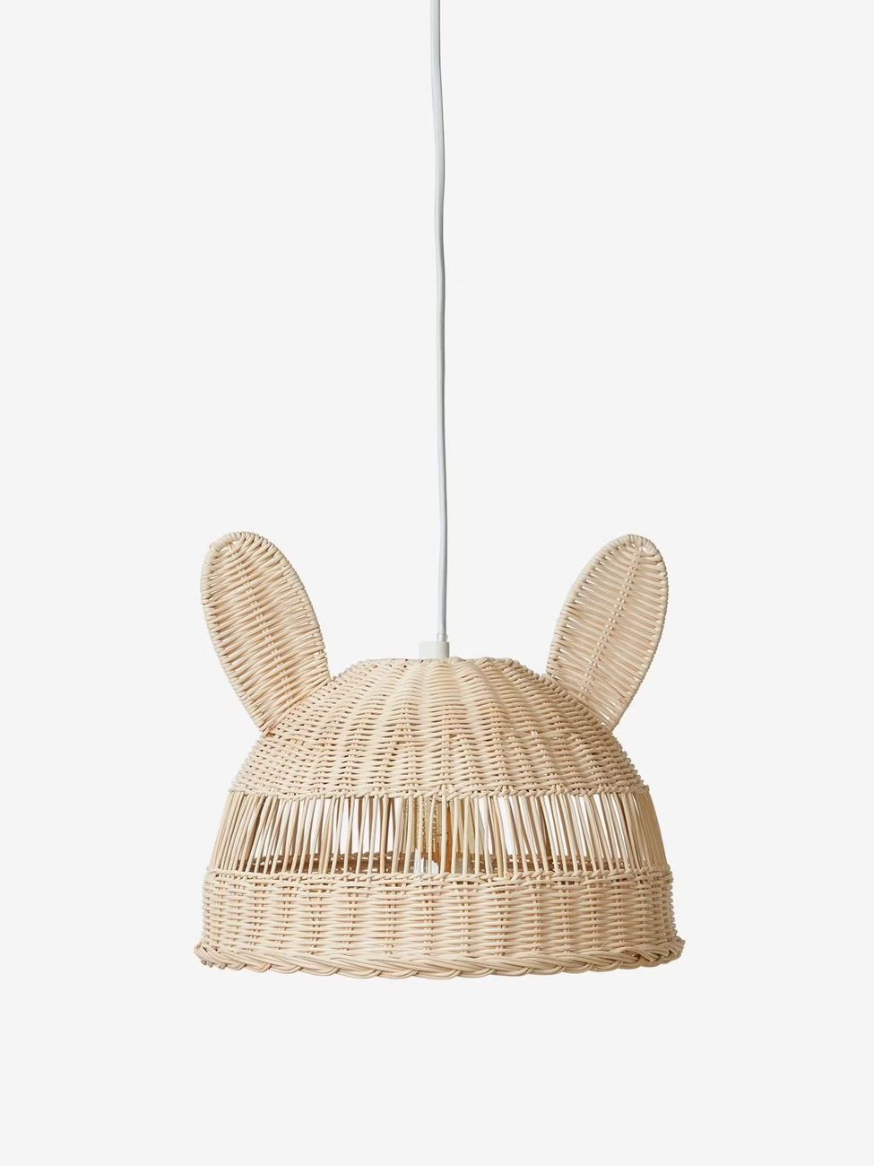 Abat-jour pour suspension Lapin en rotin (Vertbaudet) - Image 1