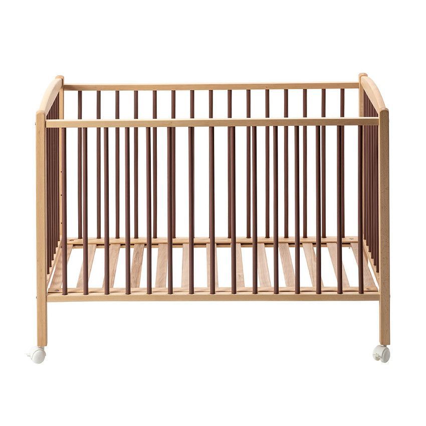 Lit avec roulettes 60 x 120 cm Arthur vieux rose - Vieux rose (Combelle) - Image 2
