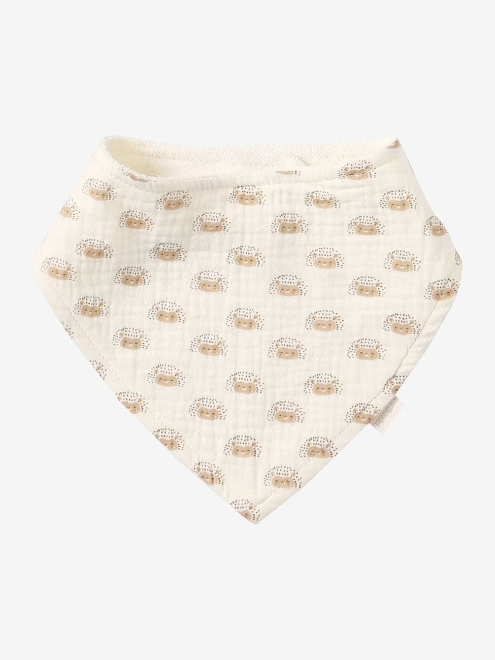 Lot 3 bavoirs bandanas en gaze de coton hérisson (Vertbaudet) - Image 1