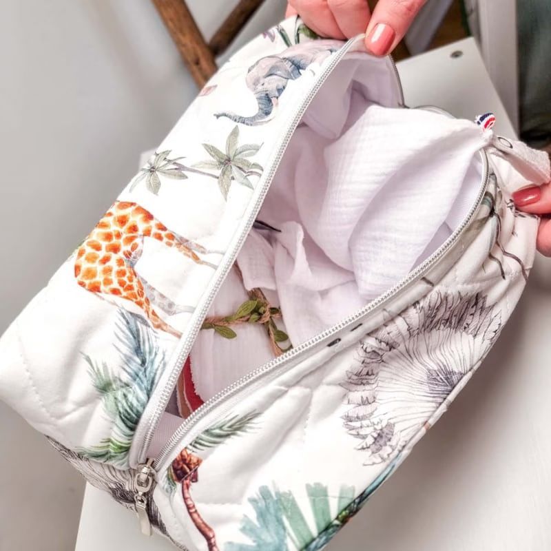 Lingettes lavables bambou lot 8 safari (Sevira Kids) - Image 3