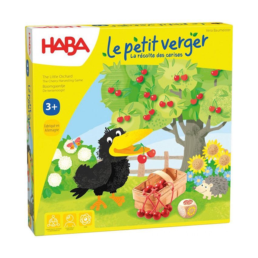 Haba - Jeu de société Le petit verger - La récolte des cerises - Jaune