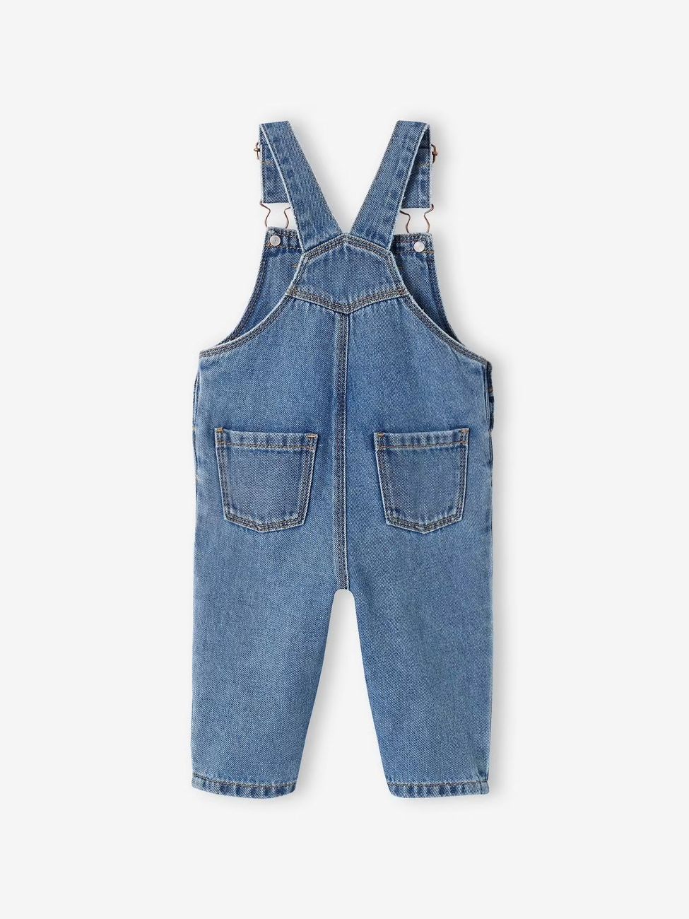 Salopette bébé en denim stone (Vertbaudet) - Image 1