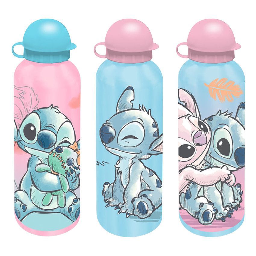 Gourde alu 500ml Stitch Pastel Ass. - Rose (KIDS LICENSING) - Couverture