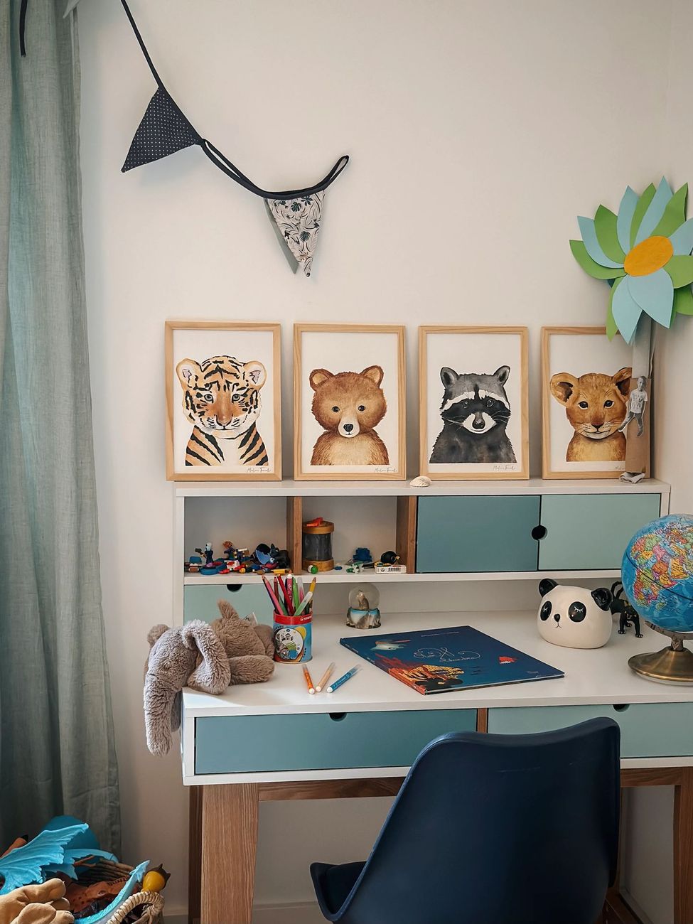 Affiche ourson aquarelle Jack, Poster animal pour chambre bébé et enfant (Les Aquarelles de Marlène) - Image 4