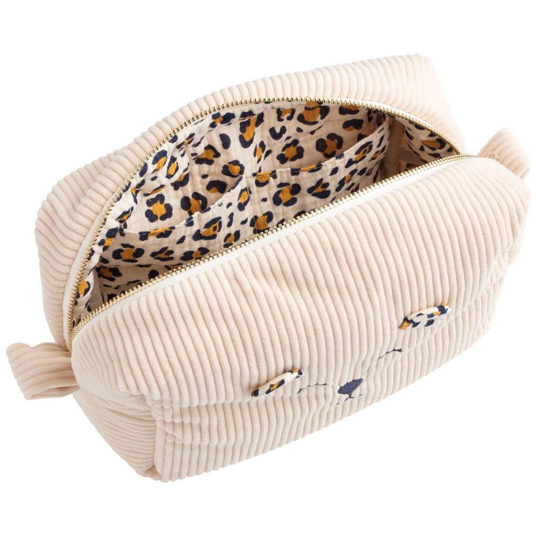 Trousse de toilette en velours Léopard (Sauthon) - Image 3
