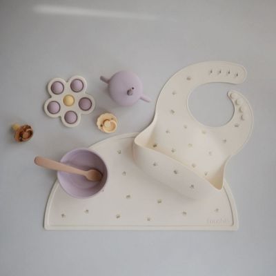 Coffret repas Round Soft Lilac (4 pièces) (Mushie) - Image 3