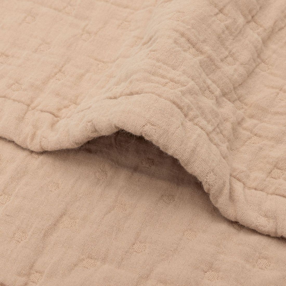 Couverture en gaze de coton Jacquard Biscuit (75 x 100 cm) (Jollein) - Image 6