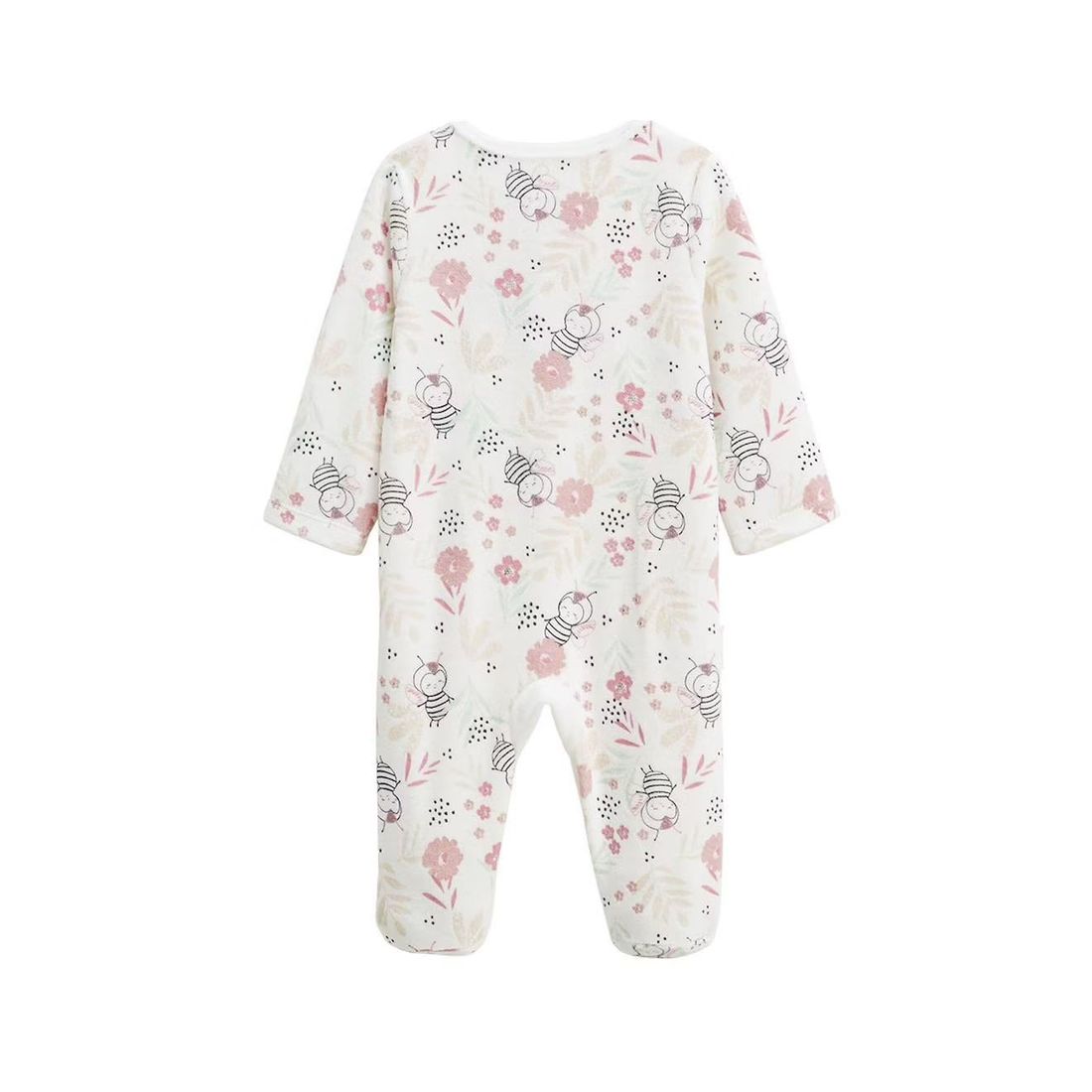 Pyjama Bébé En Velours Ouverture Pont Mya Ecru (Petit Beguin) - Image 2