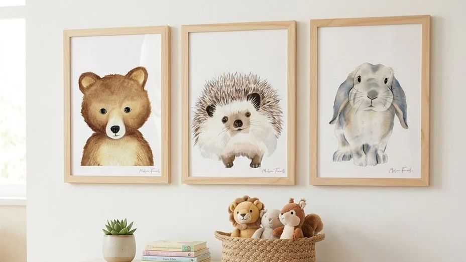Affiche ourson aquarelle Jack, Poster animal pour chambre bébé et enfant (Les Aquarelles de Marlène) - Image 10