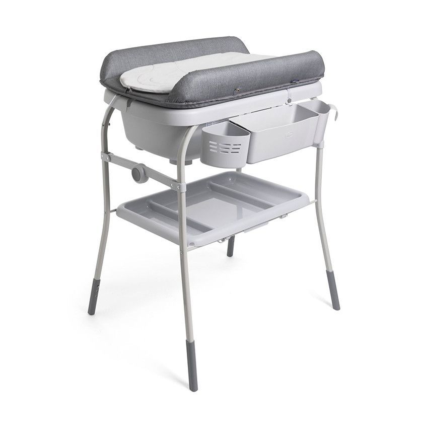Table à langer avec baignoire Cuddle & Bubble graphite melange - Gris (Chicco) - Couverture