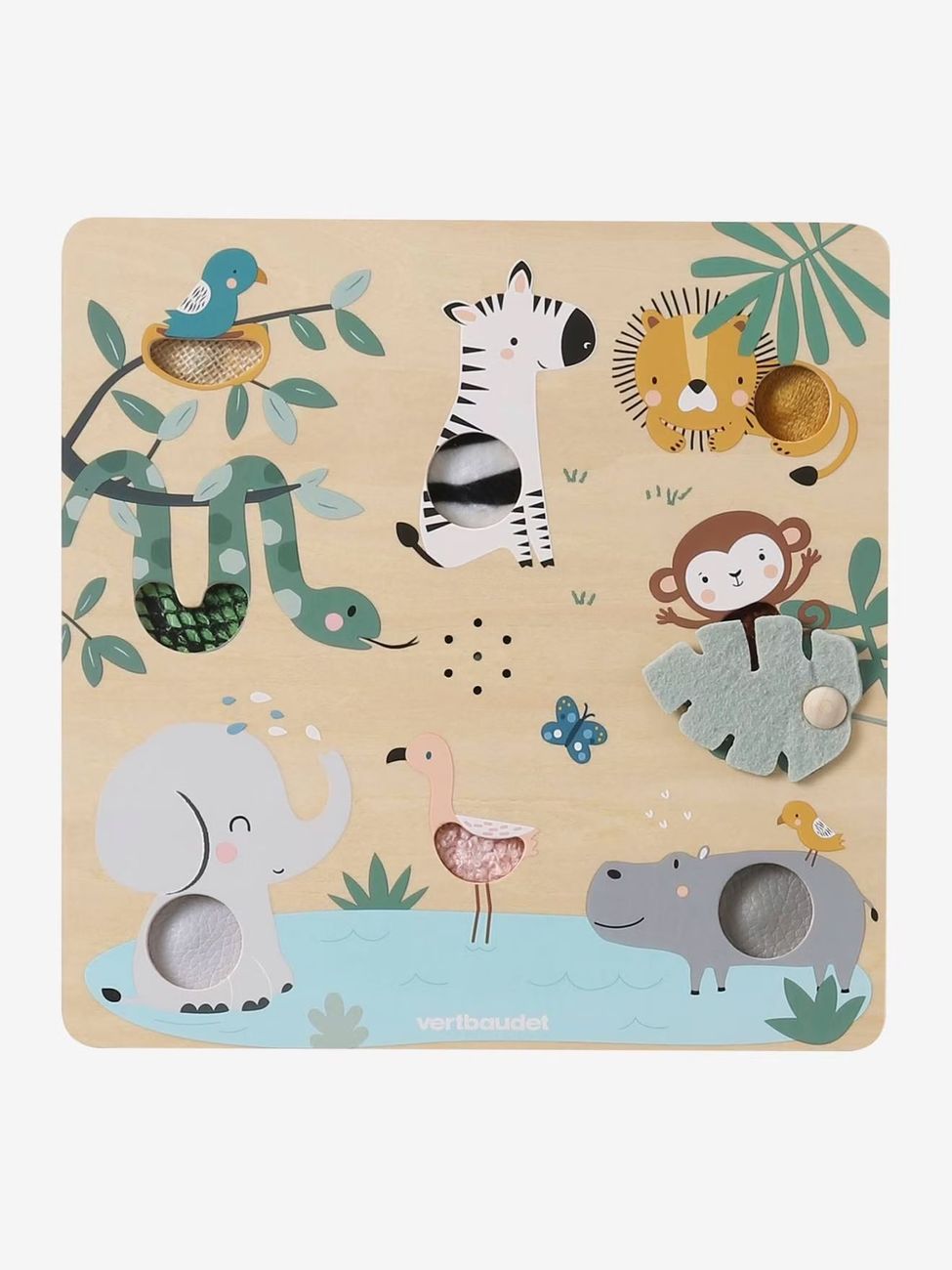 Planche sonore de la jungle TANZANIE en bois FSC® bois (Vertbaudet) - Couverture