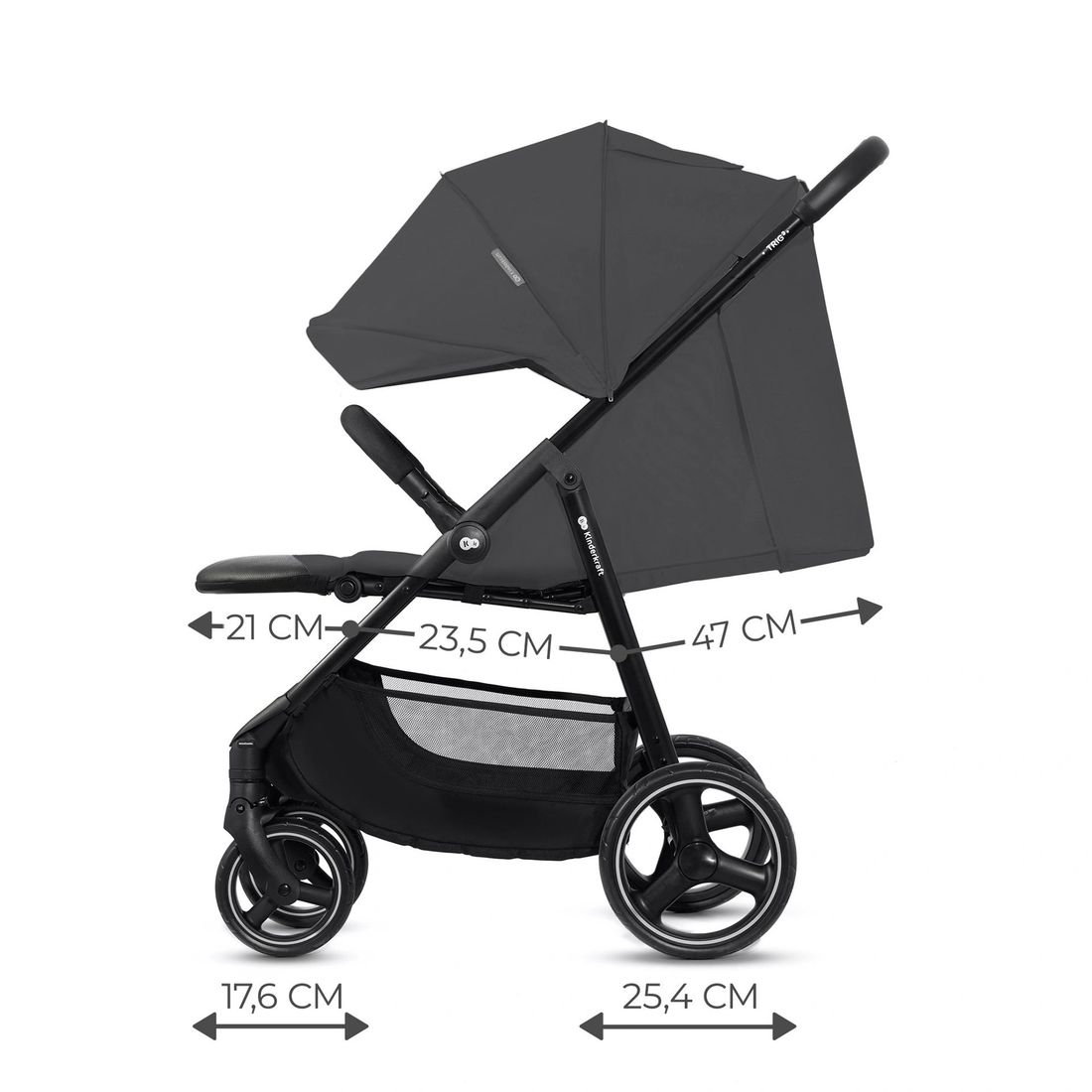 Poussette TRIG 3 gris (Kinderkraft) - Image 12