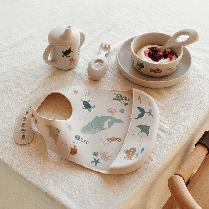 Lot de 2 Bavoirs Tilda - Sea Creature Sandy (Liewood) - Image 1