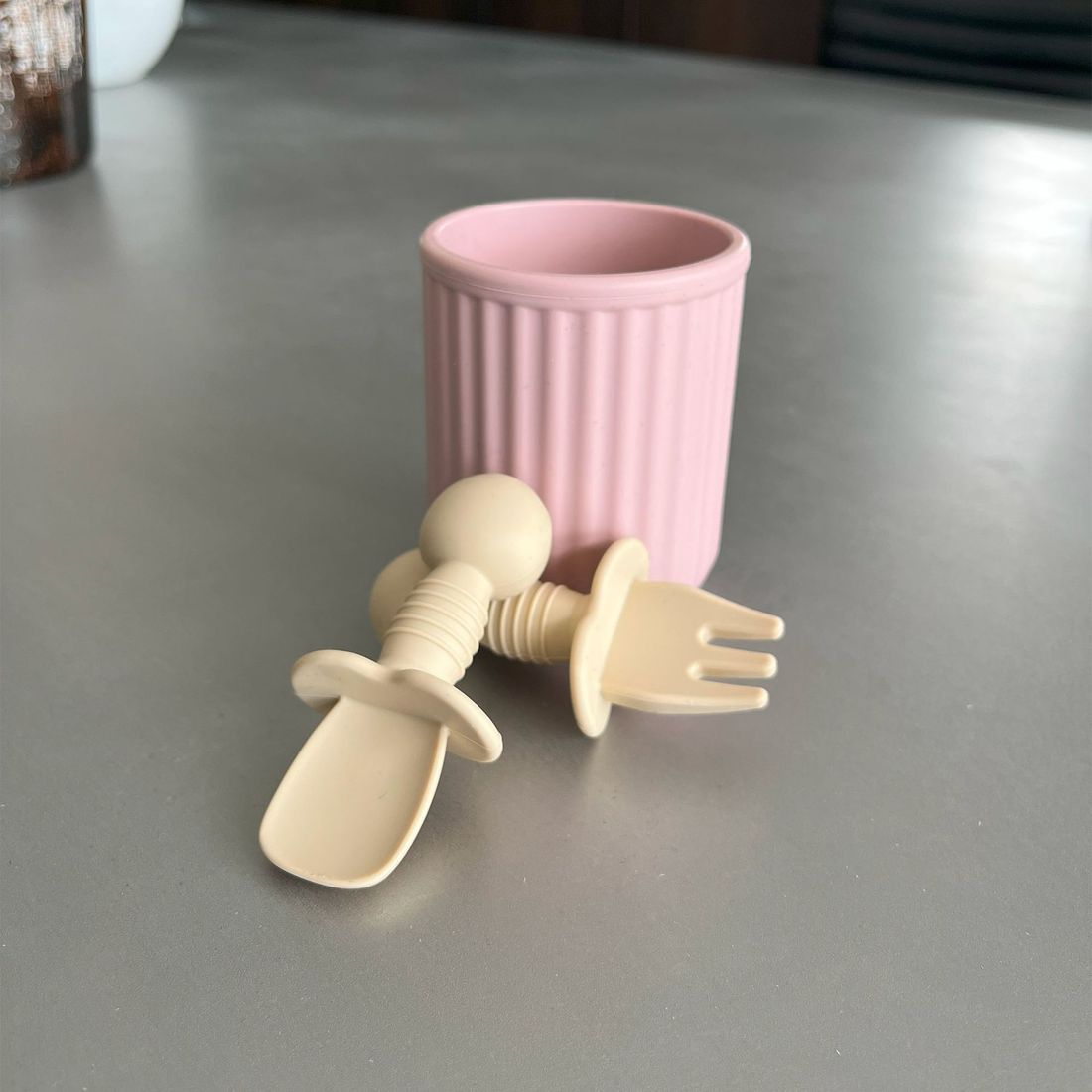 Lot 2 mini couverts bébé silicone (Maïka) - Image 2