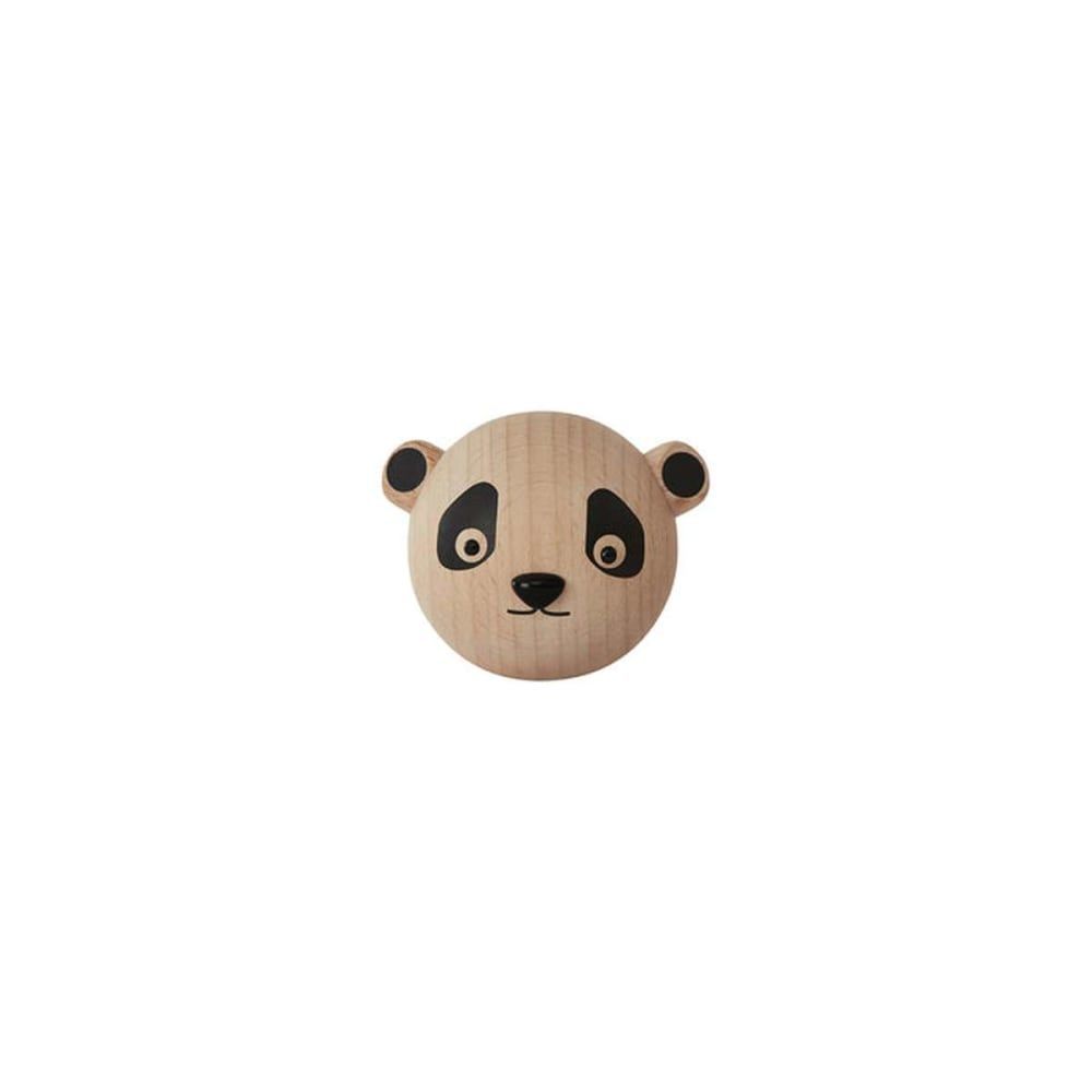 Crochet mini panda en bois H4,5x5,5x5,5cm (Oyoy Mini) - Image 1
