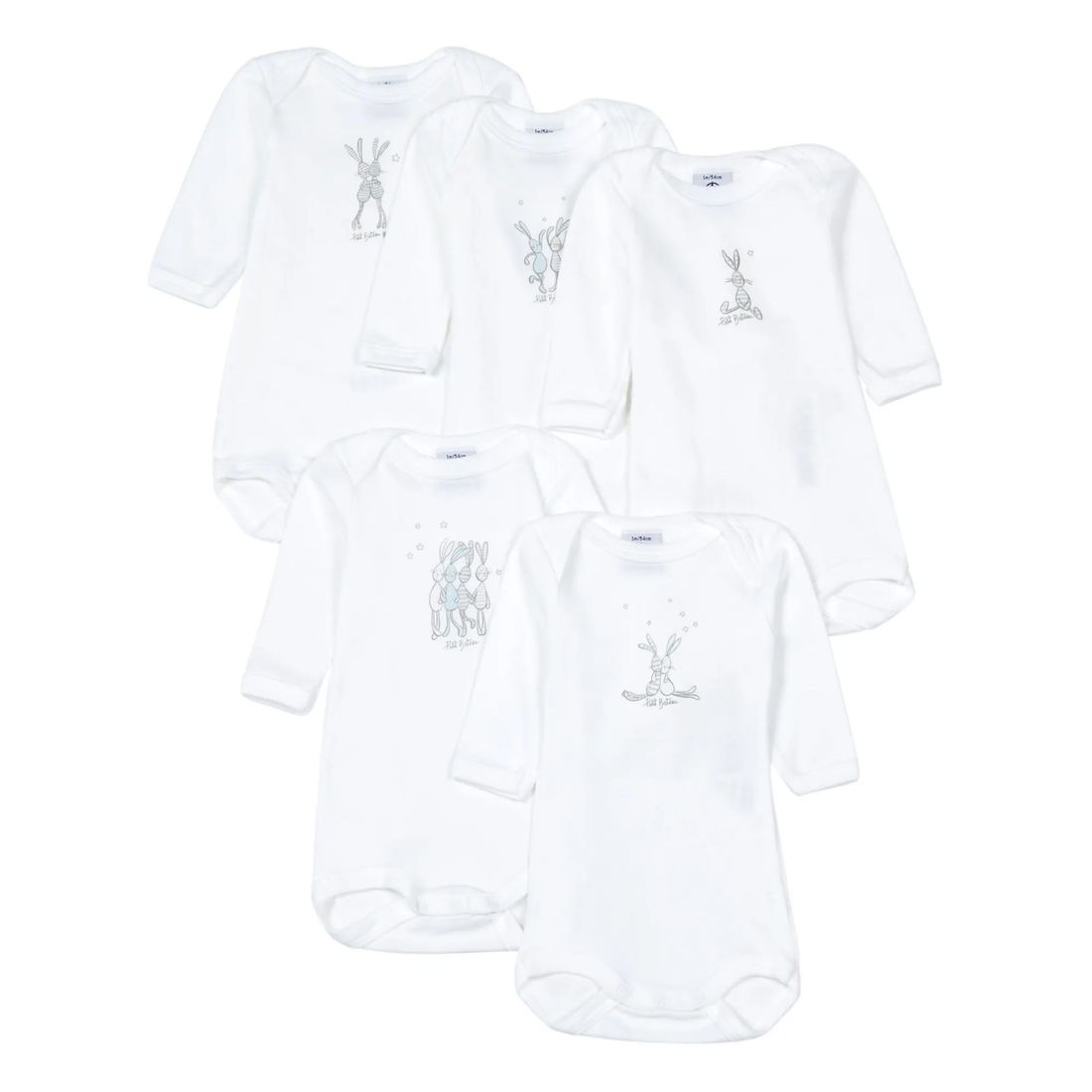 Petit Bateau - Lot 5 Bodies Croisés (Petit Bateau) - Image 1