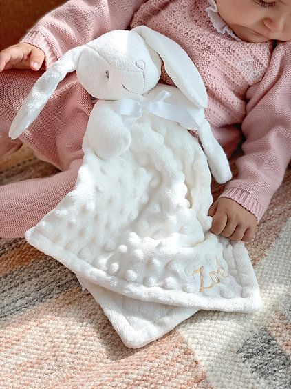 Le lapinou, doudou & attache tétine (Maison Pioline) - Image 1