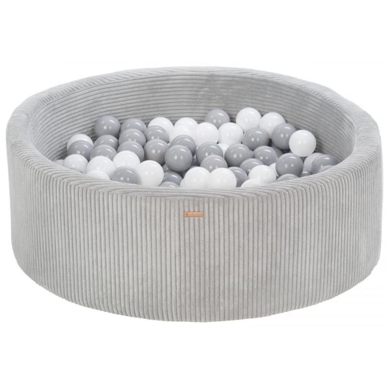 Piscine à balles 200 balles 90 cm gris (Velinda) - Couverture