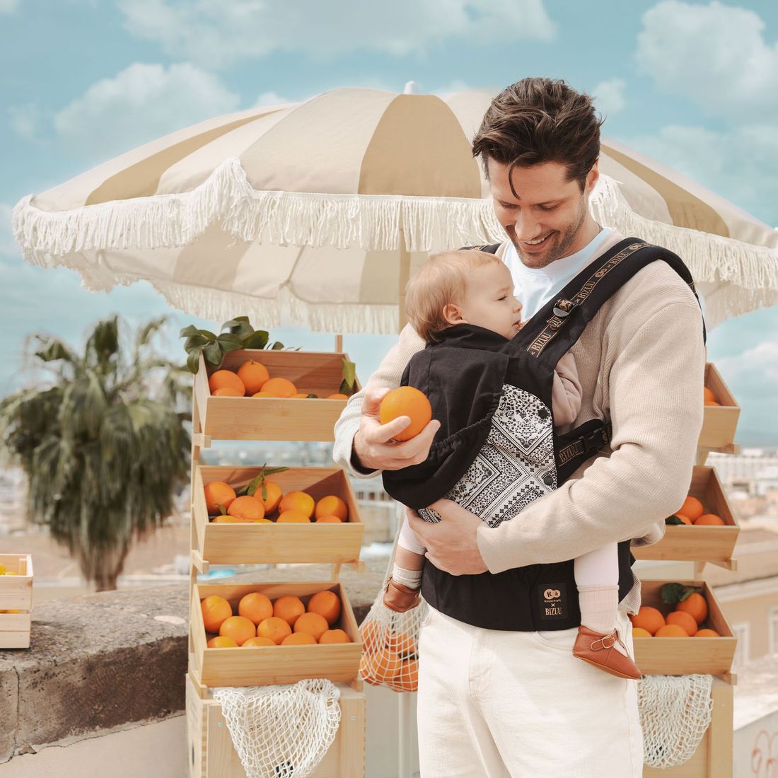 Porte-bébé ergonomique HUGGY Lunar Black BIZUU (Kinderkraft) - Image 7