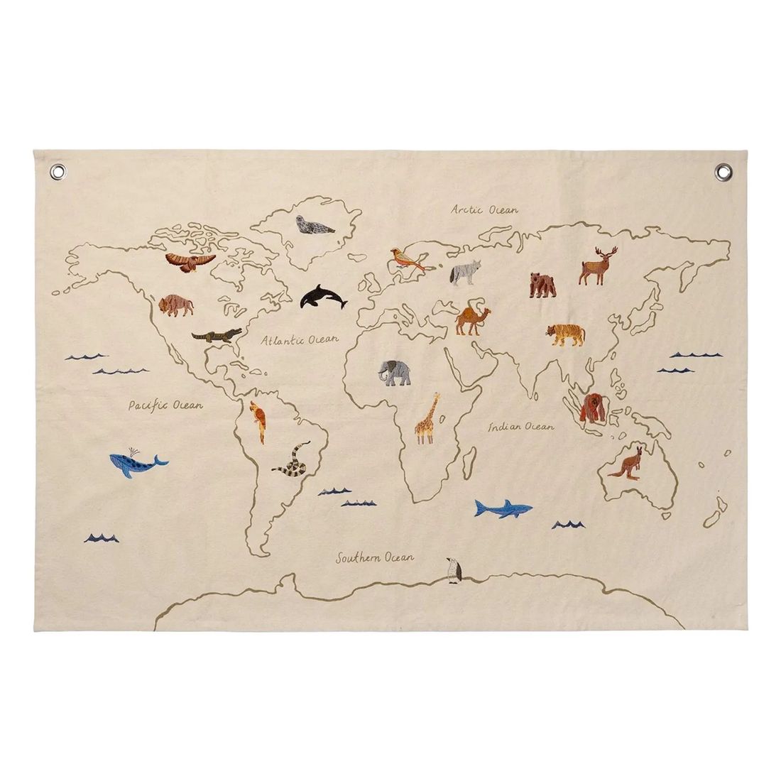 Ferm Living Kids - Décoration murale World en coton (Ferm Living Kids) - Image 1