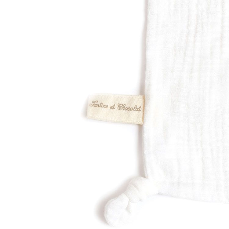 Doudou plat en coton bio éléphant (30 x 30 cm) (Tartine et Chocolat) - Image 8