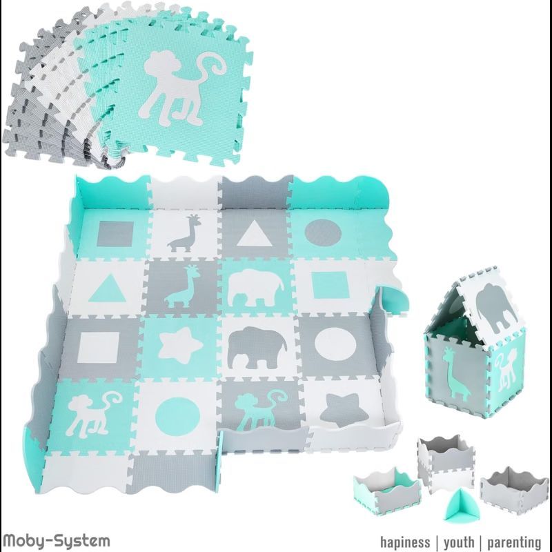 Tapis puzzle bébé en mousse 150*150 (Moby System) - Image 2