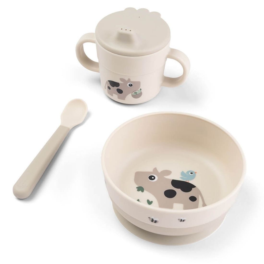 Coffret premier repas Foodie ventouse Tiny farm Sable (Done by deer) - Couverture