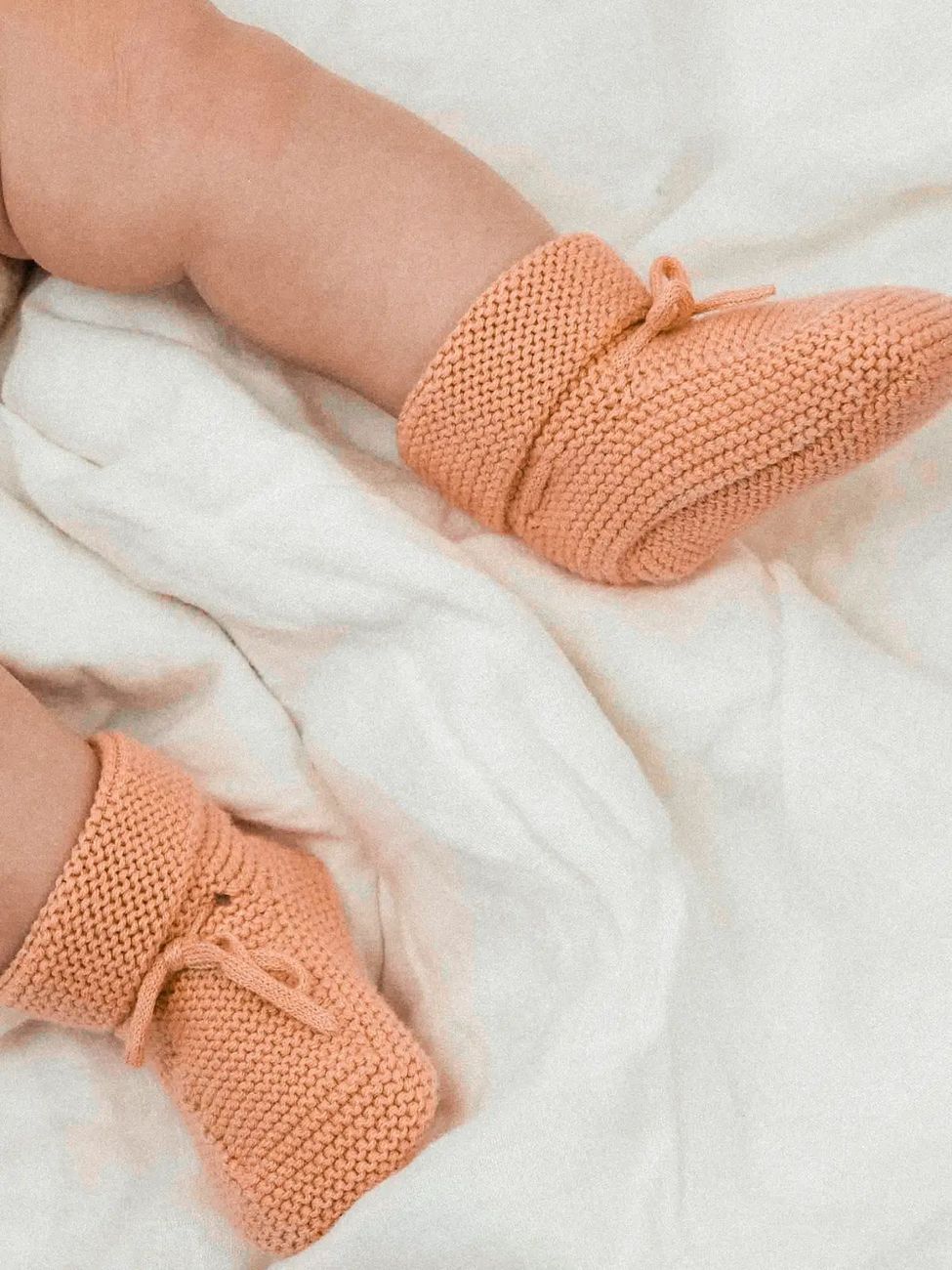 Les chaussons 0-6 mois 100% coton bio pêche (Smala) - Couverture