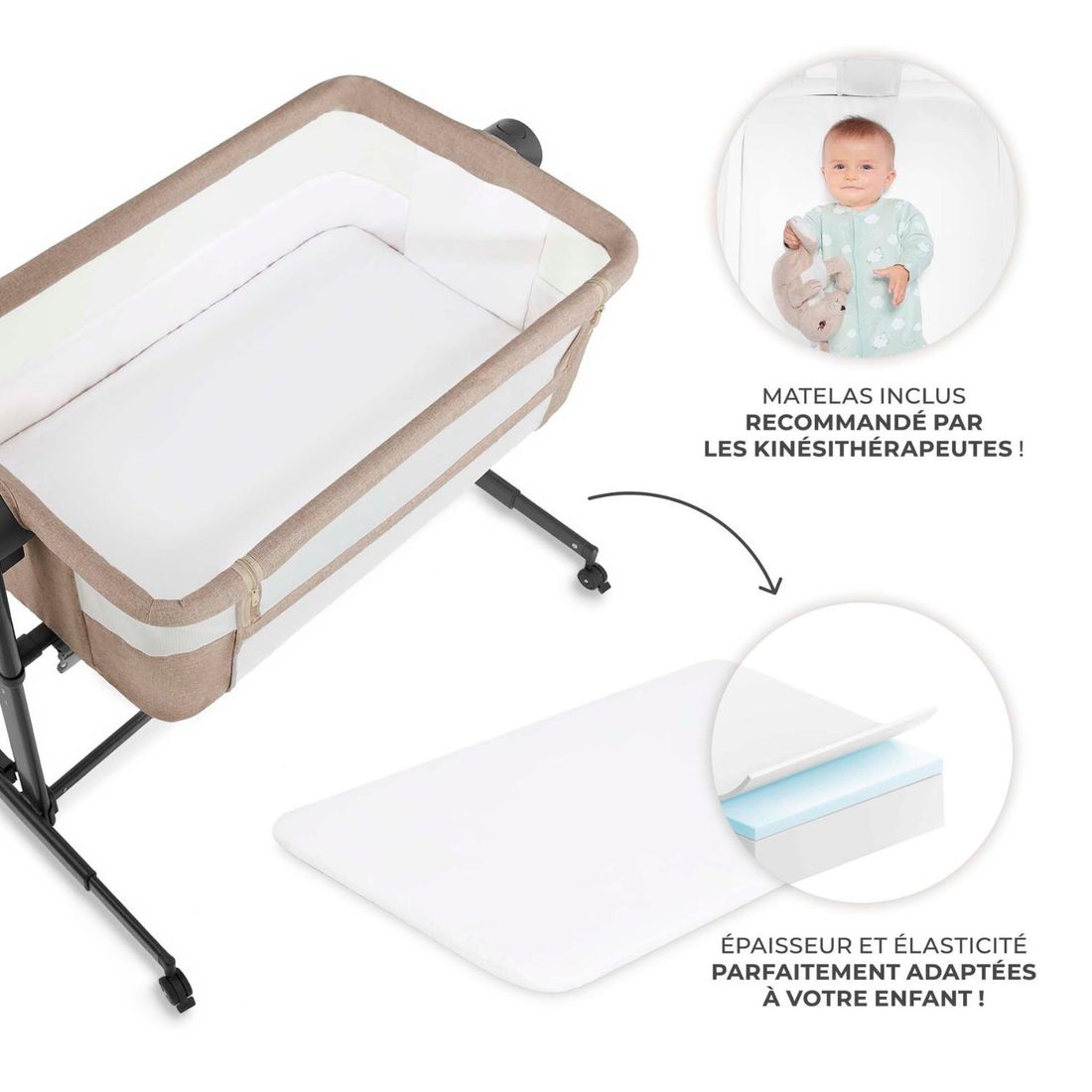 Lit cododo 2 en 1 Nestee Up 2 Beige (Kinderkraft) - Image 8