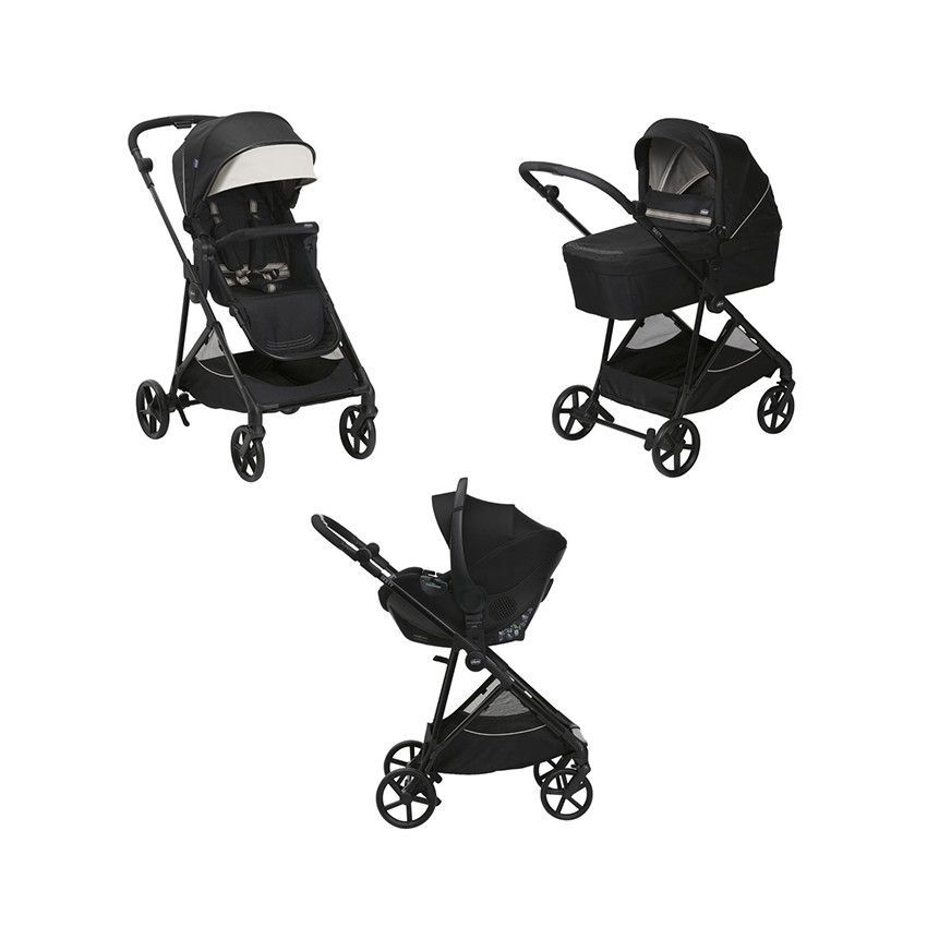 Poussette Trio Seety Etna Black - Noir (Chicco) - Couverture