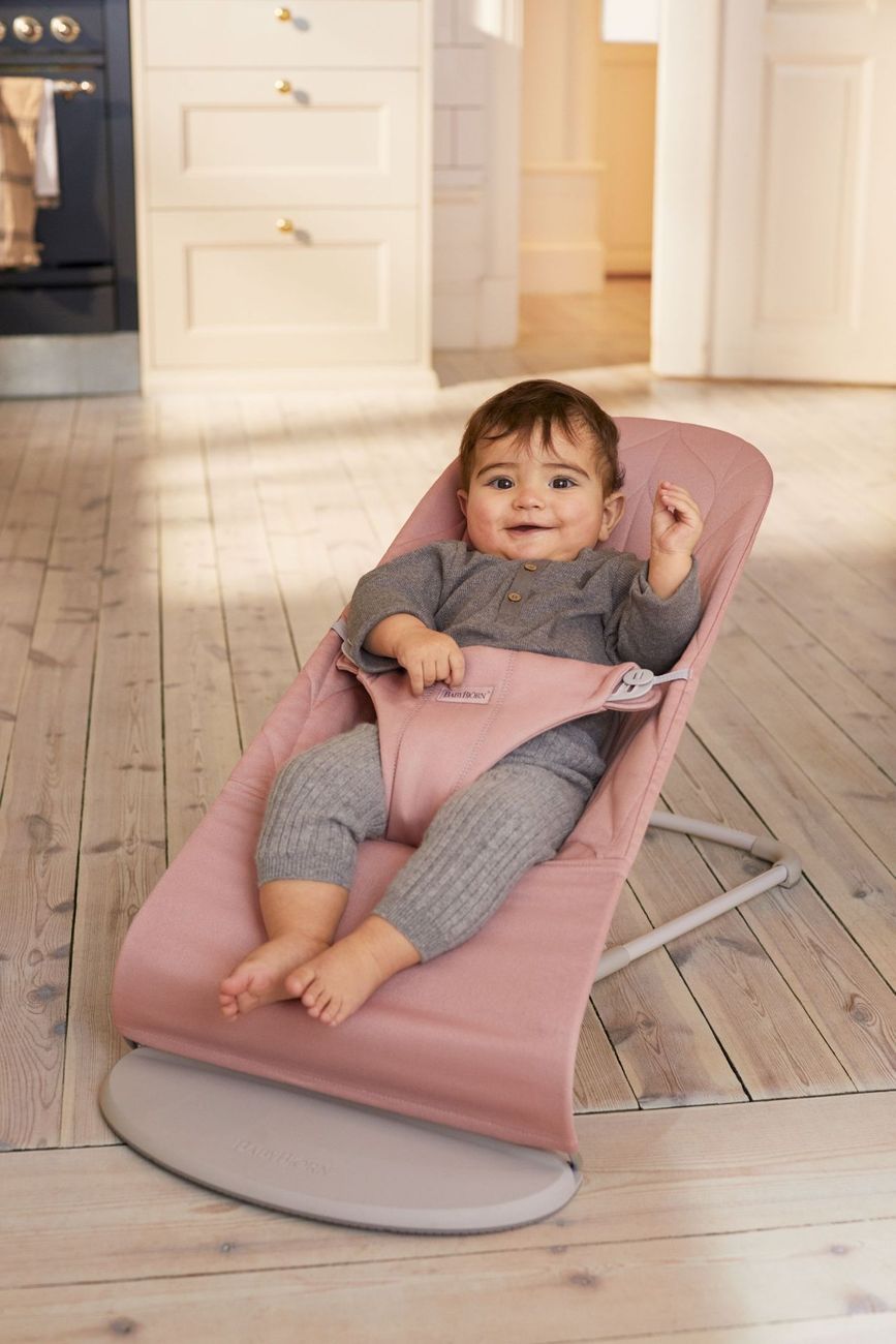 Transat Bliss - Rose poudré / Tissé, matelassage Pétale / Gris clair (BabyBjörn) - Image 2