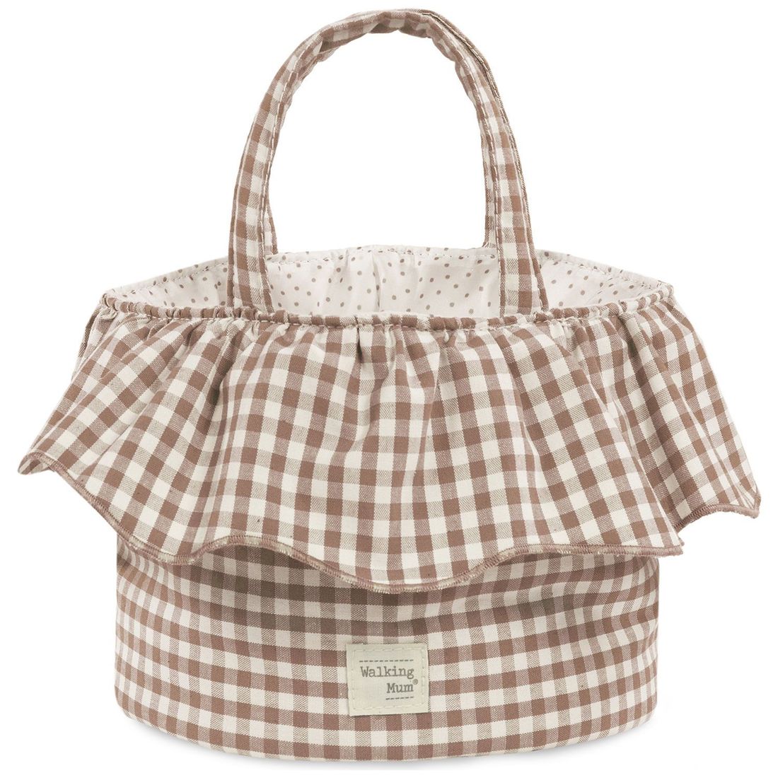 Panier de rangement Praliné Vichy Moka (Walking Mum) - Image 1