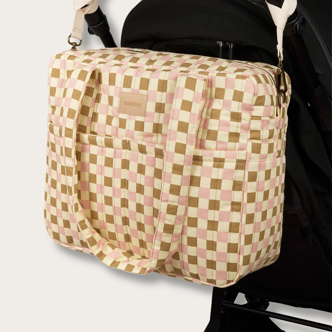 Sac à langer imperméable Hyde Park - Yellow Pink Mosaic (Nobodinoz) - Image 4