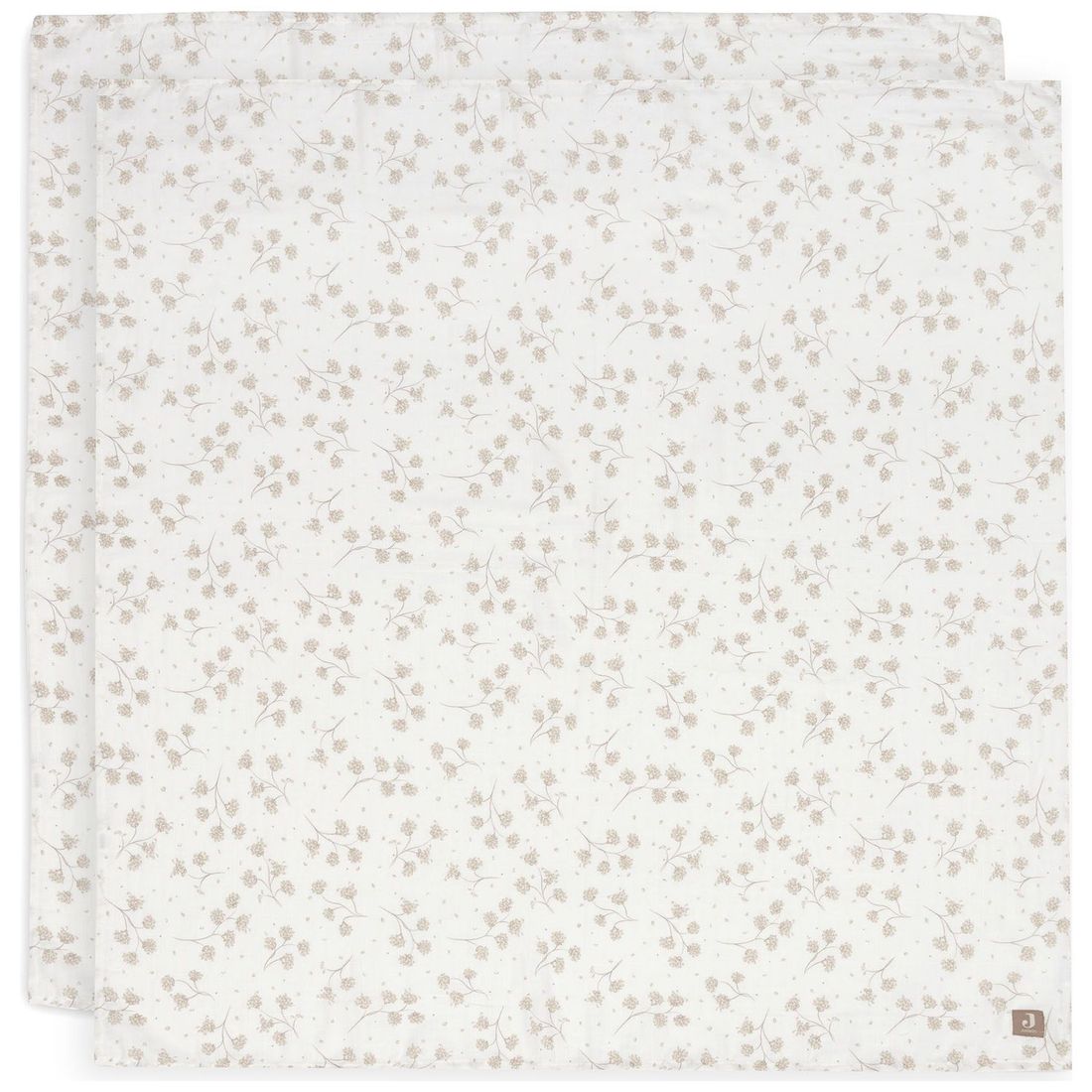 Lot de 2 maxi-langes en coton Leafy Dreams (115 x 115 cm) (Jollein) - Couverture