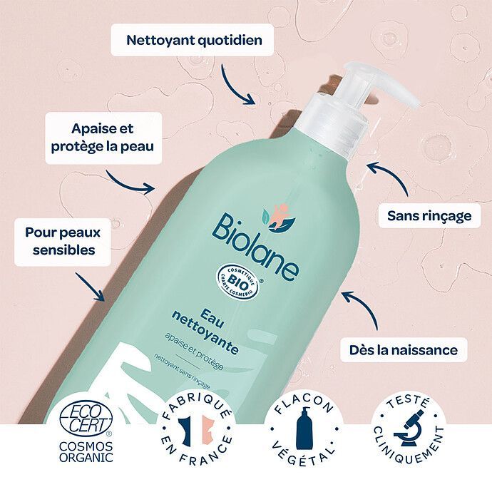 Eau Nettoyante Biologique - 500 ml (Biolane) - Image 5